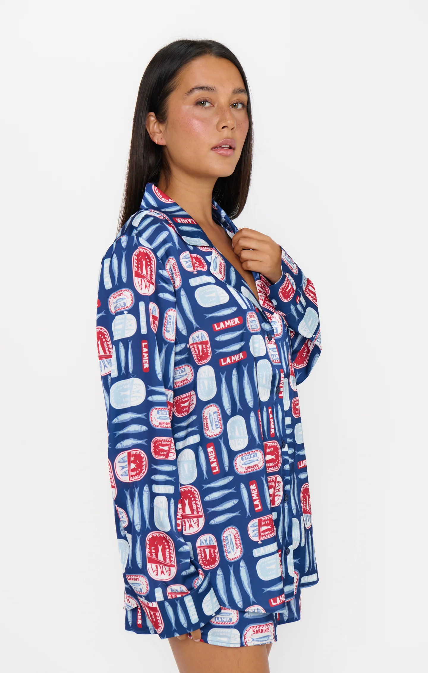 Beauty Sleep PJ Set ~ Navy Salty Sardines Silky | Show Me Your Mumu
