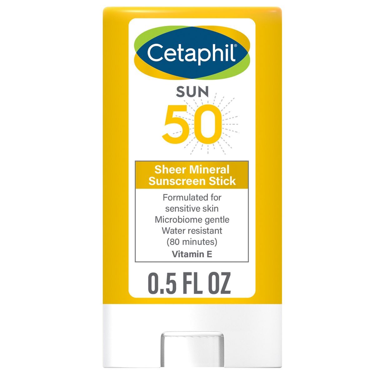 Cetaphil Sheer Mineral Sunscreen Stick for Face & Body - SPF 50 - 0.5 fl oz | Target