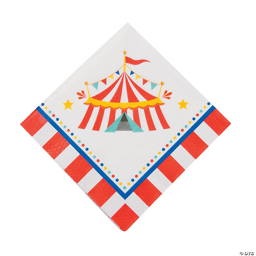 Carnival Big Top Luncheon Napkins - 16 Pc. | Oriental Trading Company