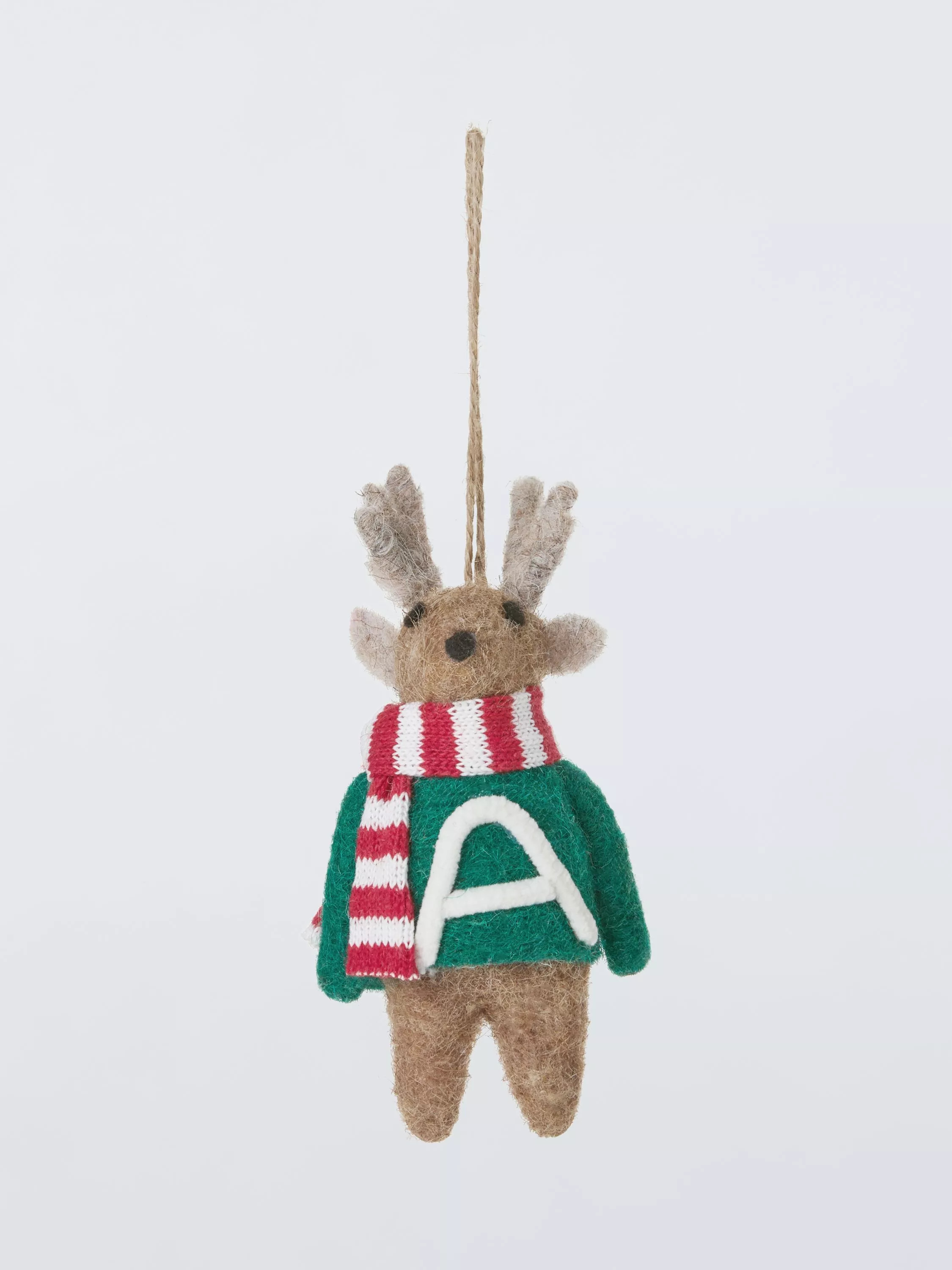 John Lewis Reindeer Alphabet Tree Decoration | John Lewis (UK)