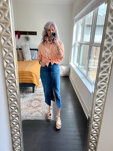 Stripes and denim skirts are both having a moment and I’m not mad about it. Get them now 🧡

Evereve, evereve style, old navy, old navy style, denim skirts, striped top, stripes


#LTKfindsunder50 #LTKstyletip