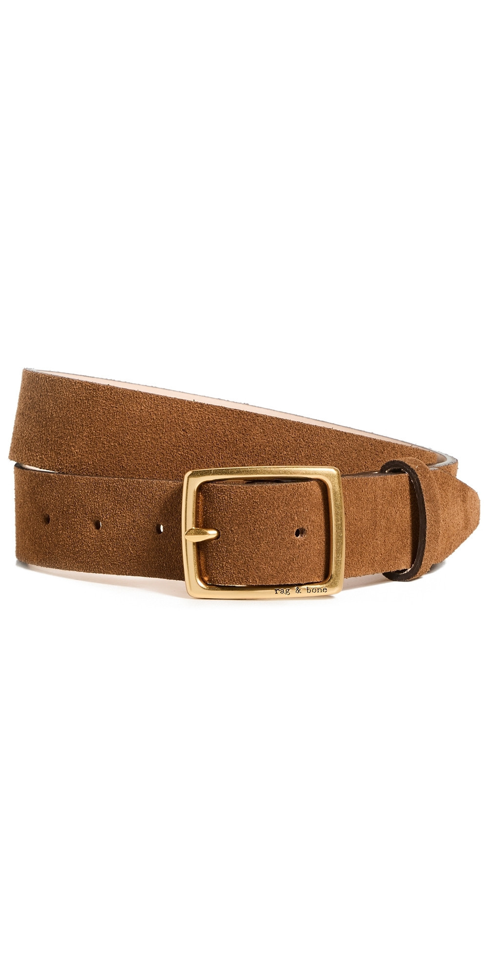 rag & bone Boyfriend Belt Brown Wood Suede S | Shopbop