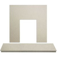 Adam - Marble Back Panel & Hearth in Beige, 54 Inch | ManoMano UK