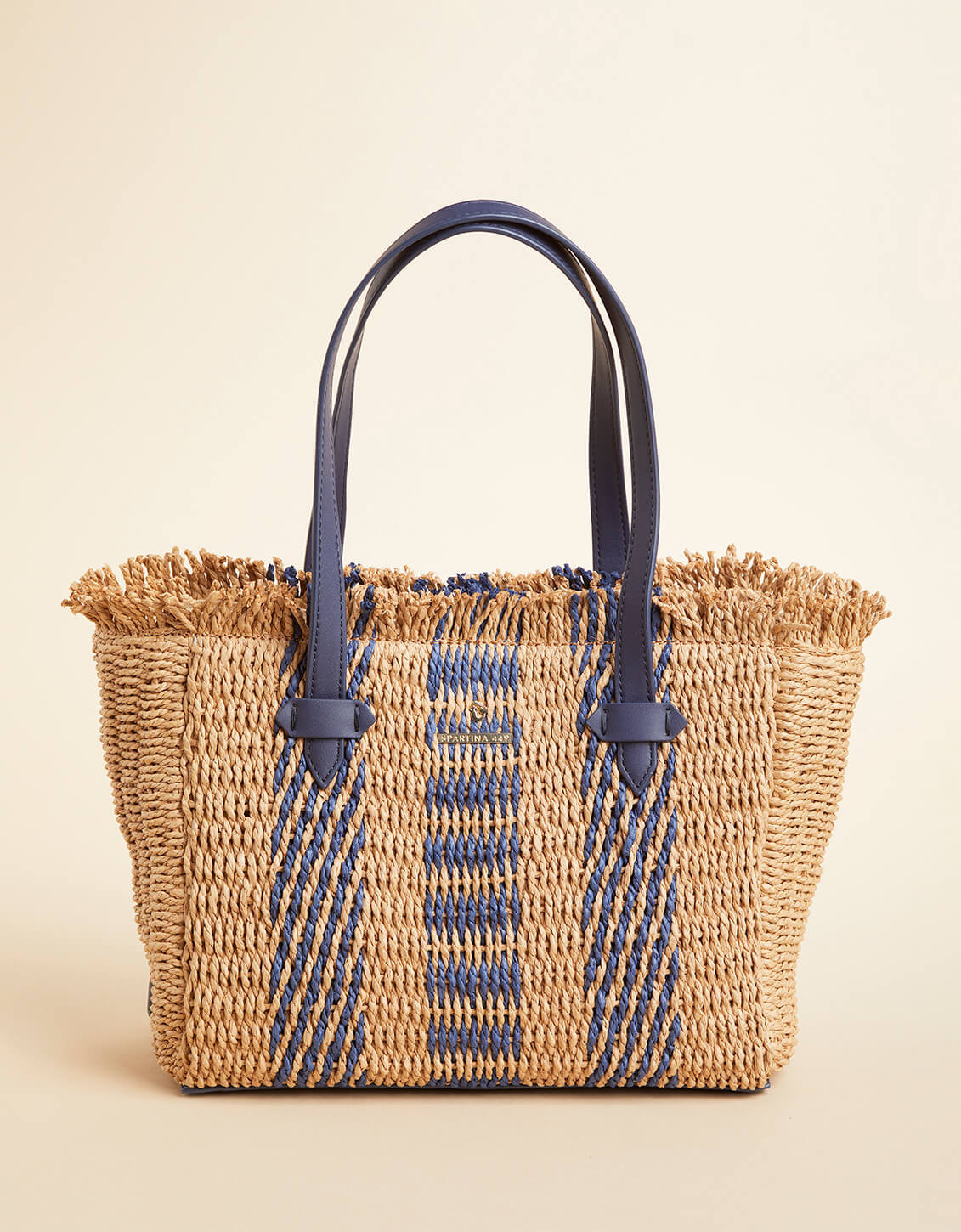 Straw Bag Navy Stripe | Spartina 449
