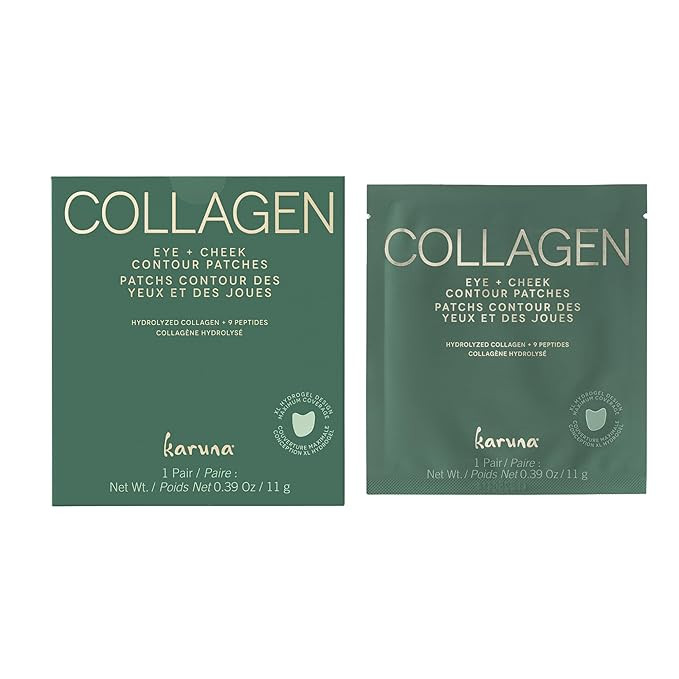 Karuna Skin - Collagen Hydrogel Eye & Cheek Mask, 2-Piece Hydrating & Rejuvenating Patches, Age-D... | Amazon (US)