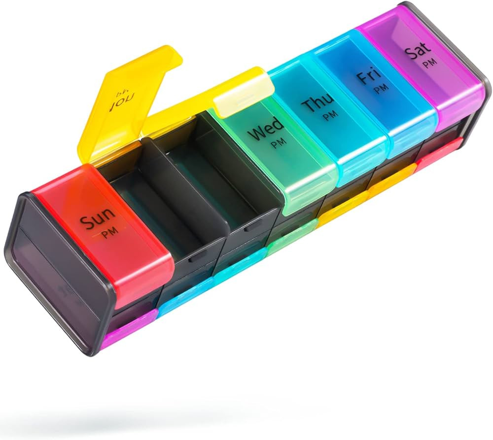 Extra Large Pill Organizer 2 Times a Day, XXL Pill Box 7 Day, Big Weekly Pill Box Organizer, Huge... | Amazon (US)
