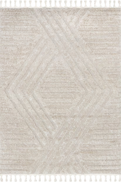 Beige Ellie Traverse Shag 8' 10" x 12' Area Rug | Rugs USA
