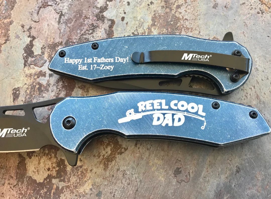 Fathers day gift, Fishing Gift, Engraved pocket knife, Reel cool dad, Gift for dad | Etsy (US)