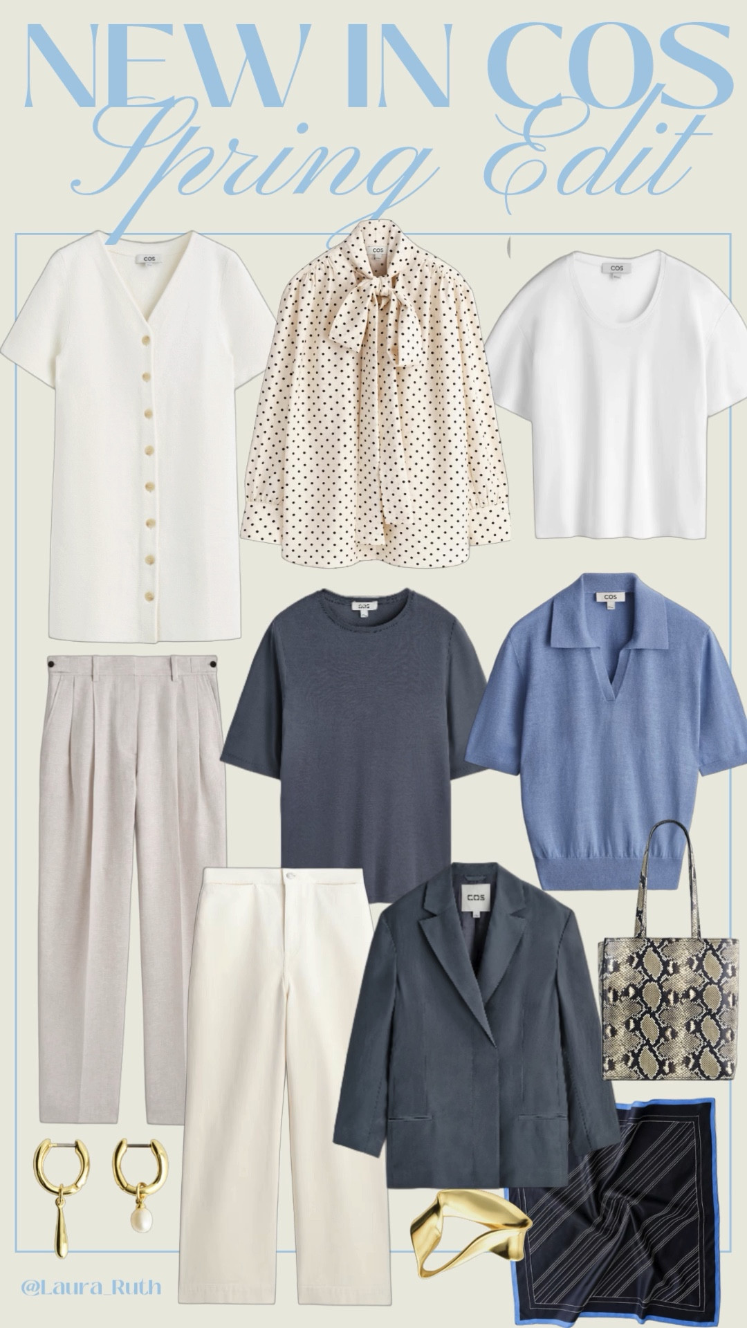 New in COS for Spring 💙🤍 Effortless spring outfits featuring chic neutrals, soft blues, and timeless staples, perfect for elevating your business casual workwear or styling into easy, elegant spring dresses looks. #SpringStyle #WorkwearEdit

#LTKuk #LTKspring #LTKworkwear