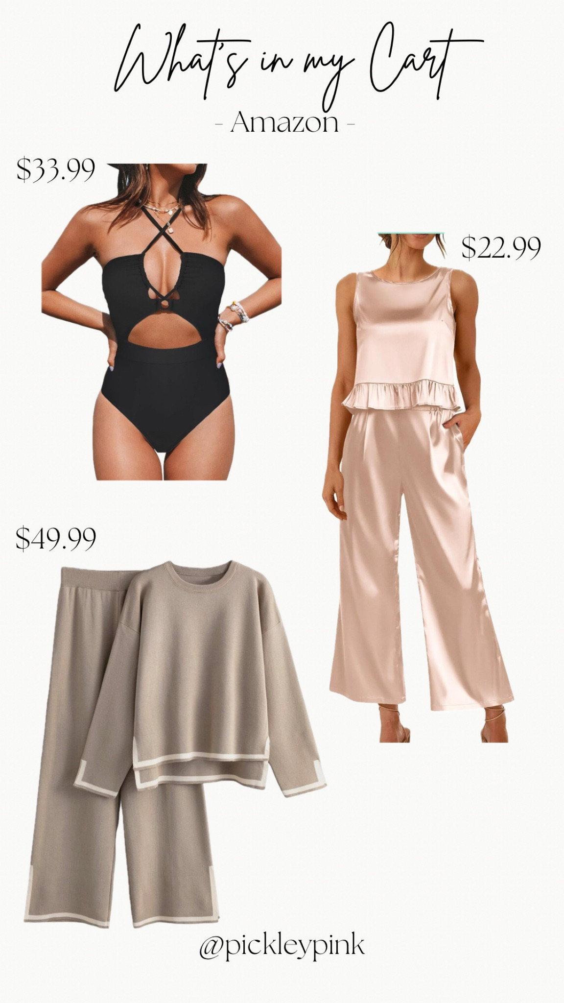 What’s in my cart, currently in my cart, Amazon cart, lounge wear, sleep wear, bathing suit, spring break, travel outfit, bachelorette tripp

#LTKfindsunder50 #LTKswim #LTKstyletip