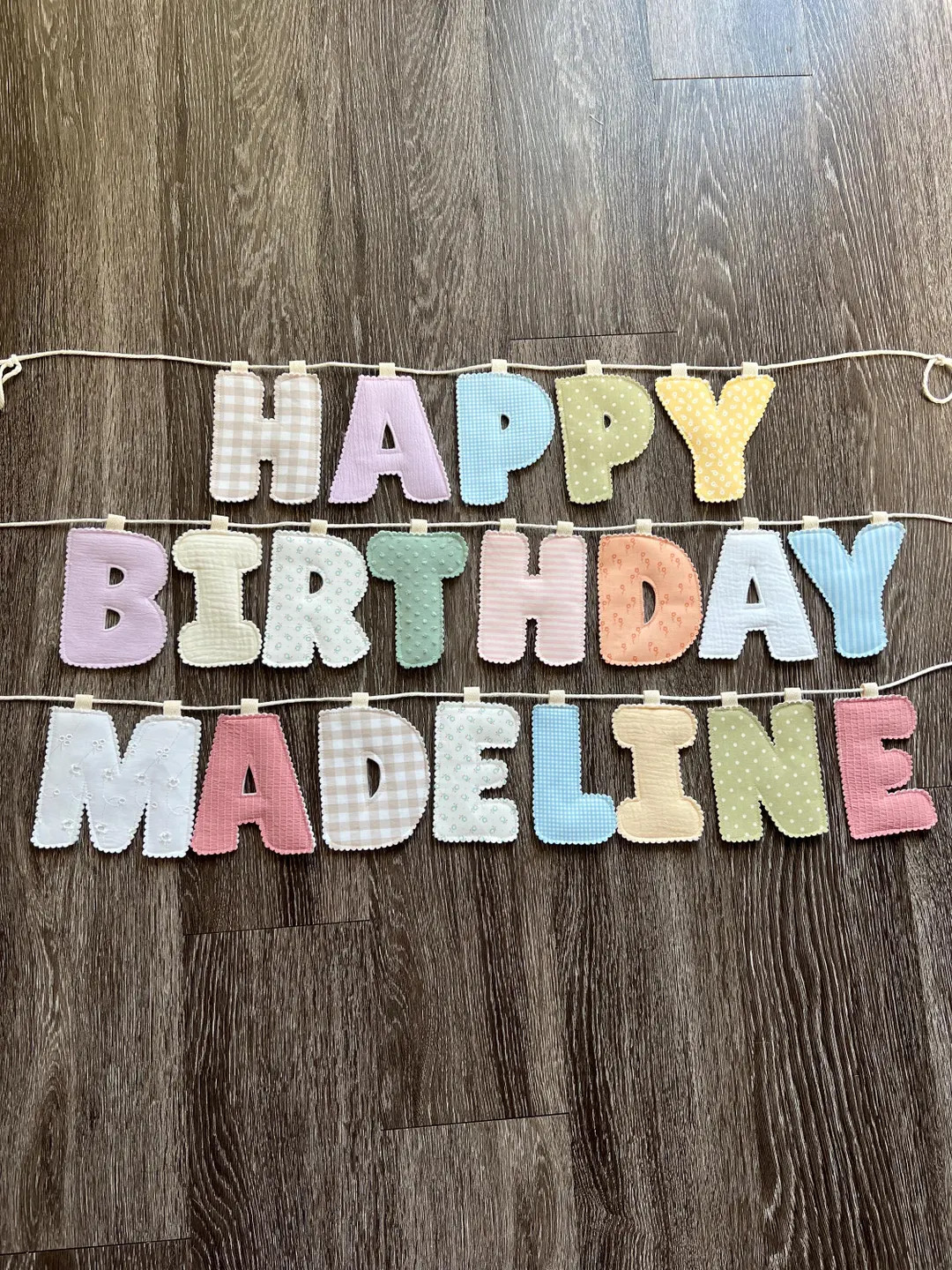 Happy Birthday Banner - custom - fabric letters - birthday party decor | Etsy (US)