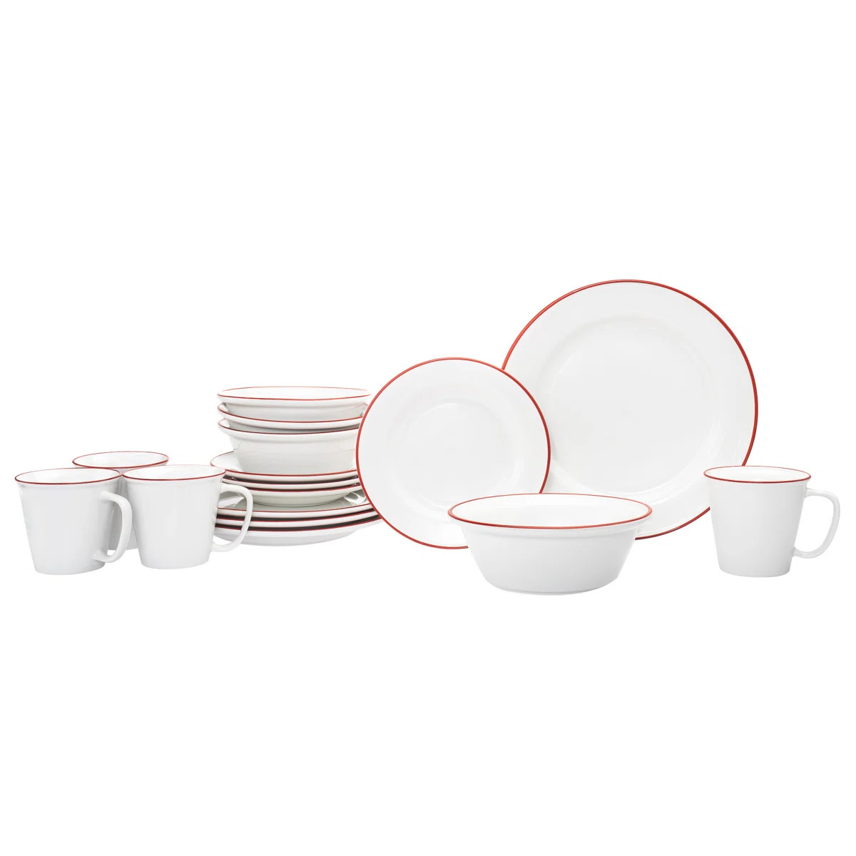Bistro 16 Piece Porcelain Dinnerware Set | Wayfair North America