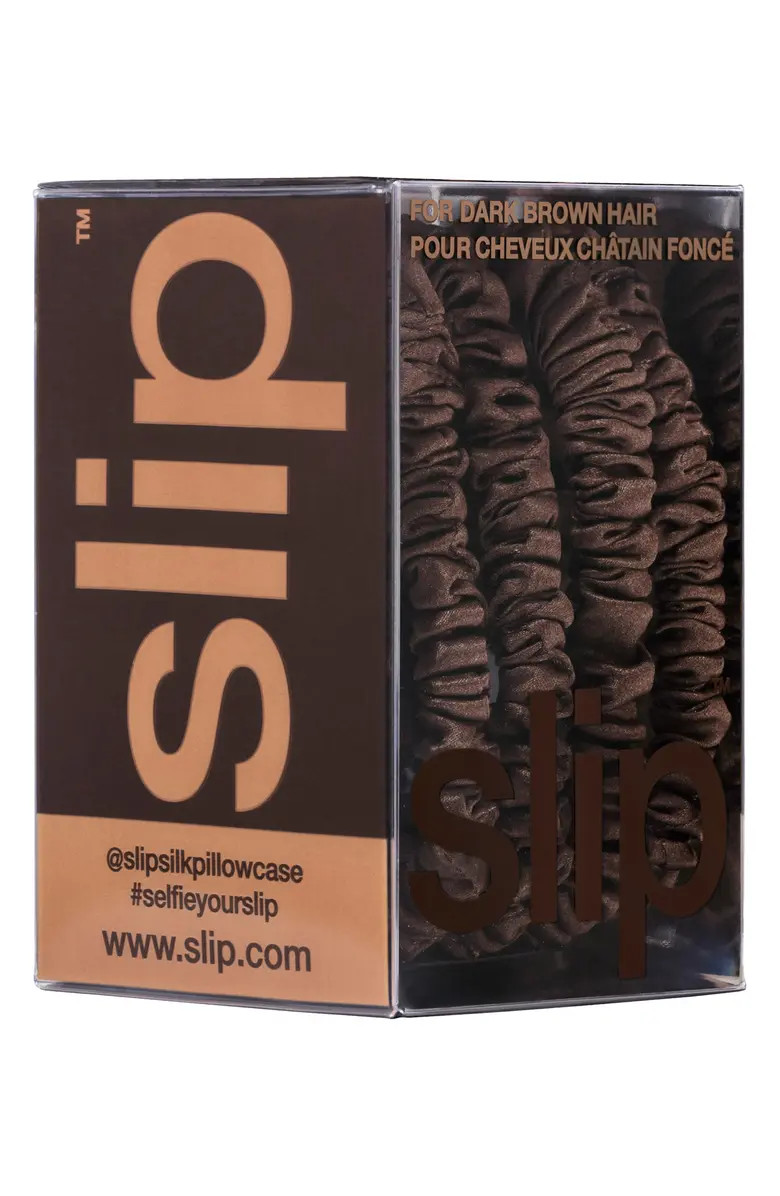 Pure Silk 4-Pack Skinny Scrunchies: Back to Basics Collection | Nordstrom