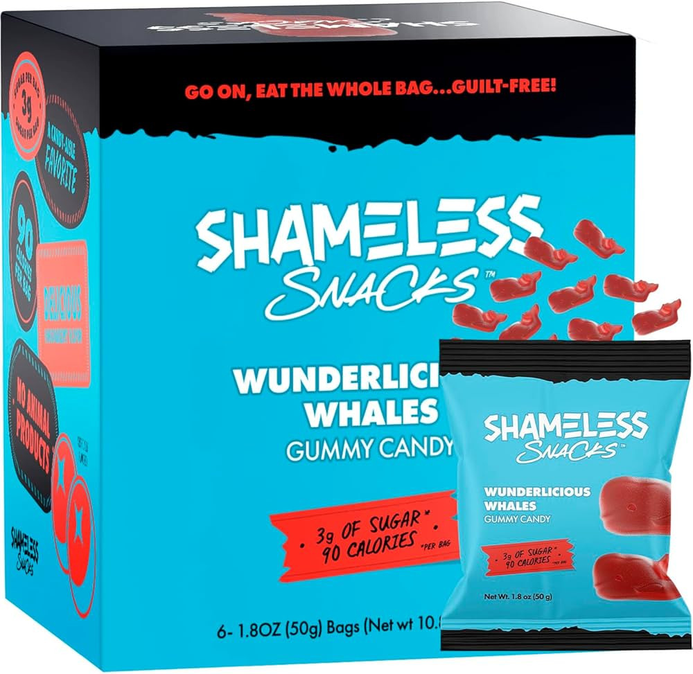 Shameless Snacks - Healthy Low Calorie Snacks, Low Carb Keto Gummies (Gluten Free Candy) - 6 Pack... | Amazon (US)