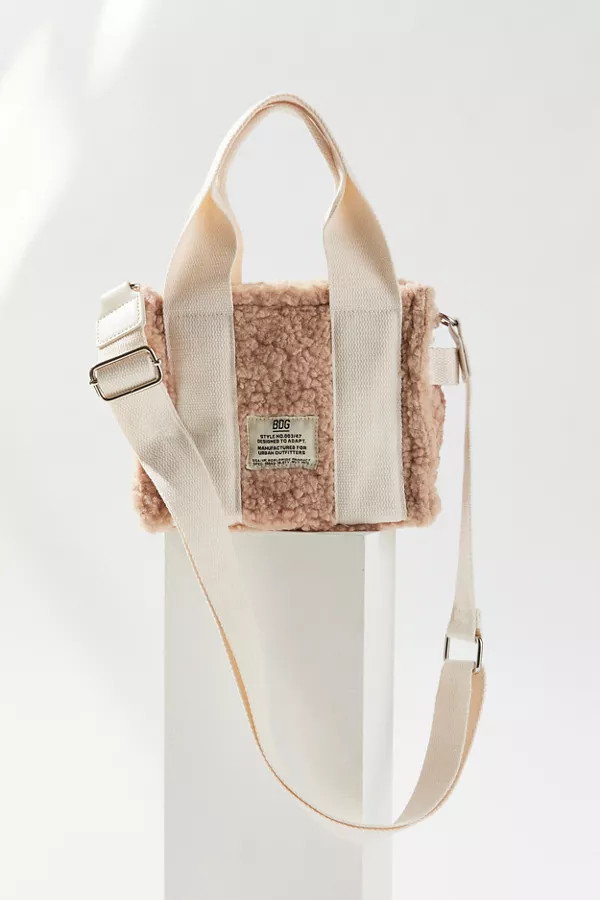 BDG Serena Sherpa Mini Tote Bag | Urban Outfitters (US and RoW)