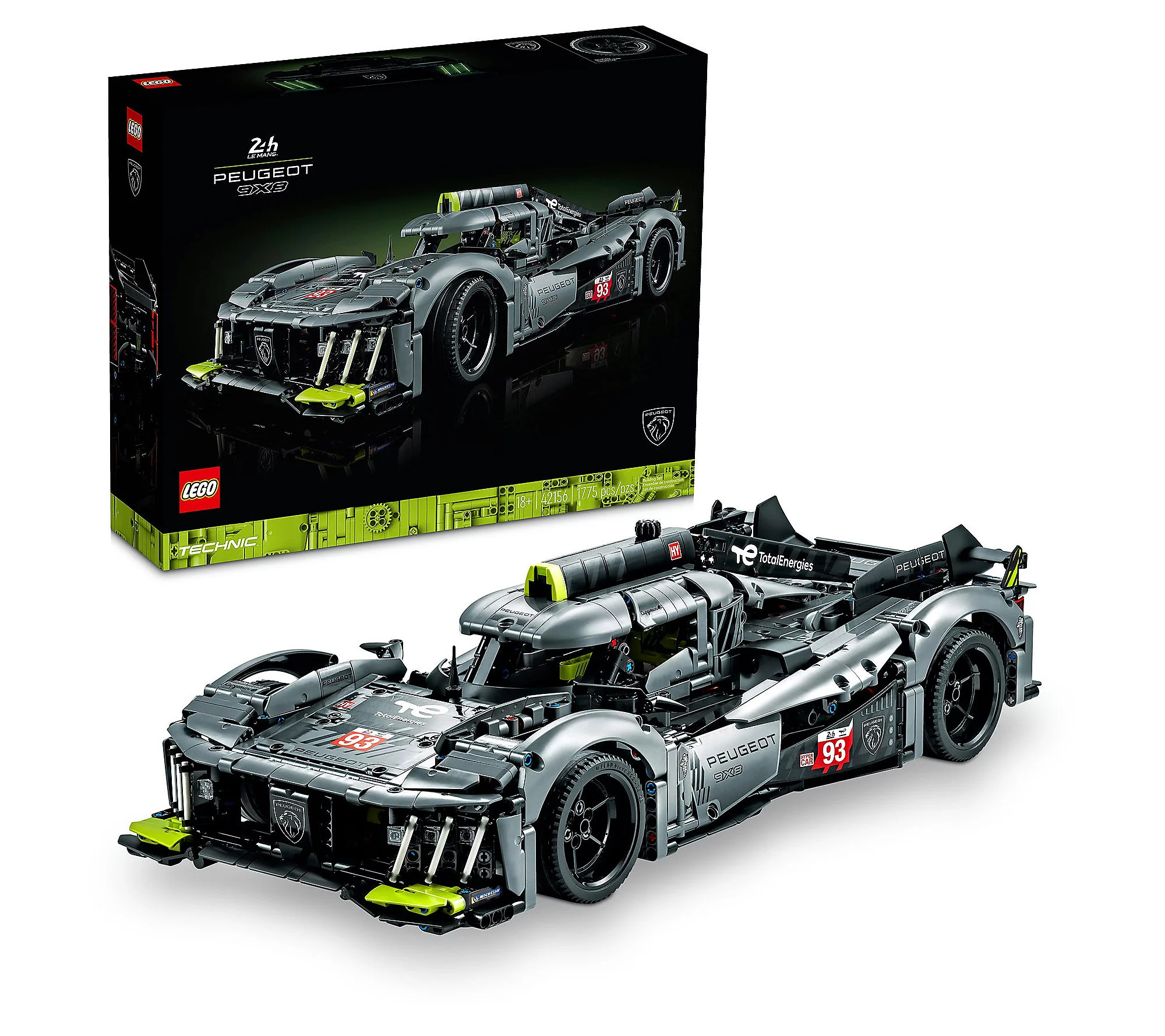 LEGO Technic PEUGEOT 9X8 24H Le Mans Hybrid Hyp ercar 42156 | QVC