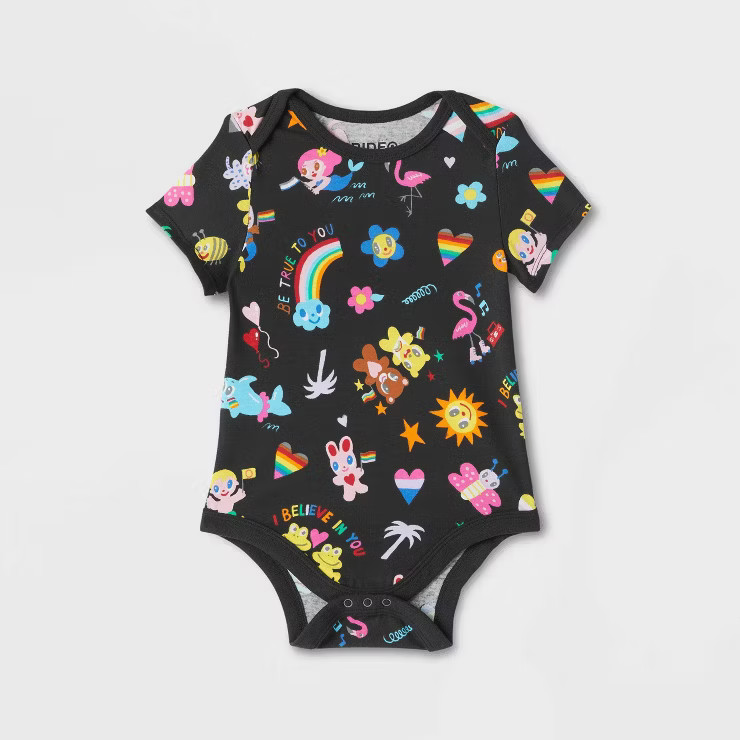 Pride Baby AOP Bodysuit - Black | Target