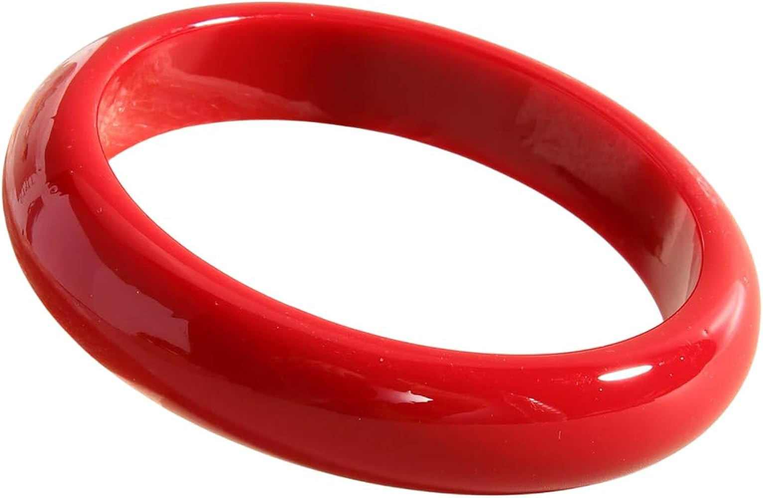 Colorful Geometric Round Circle Resin Acrylic Bangle Bracelet Cute Handmade Chunky Statement Wris... | Amazon (US)