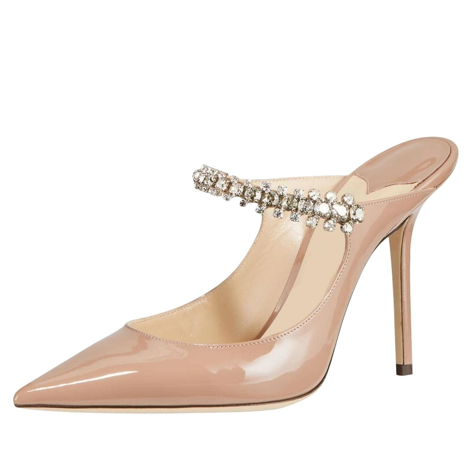 Women Heeled Mules Rhinestone Strappy Pointed Toe Mules | SHEIN