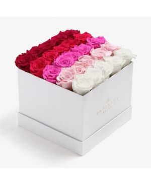 Square Box of 25 Real Roses Preserved To Last Over A Year | Macys (US)