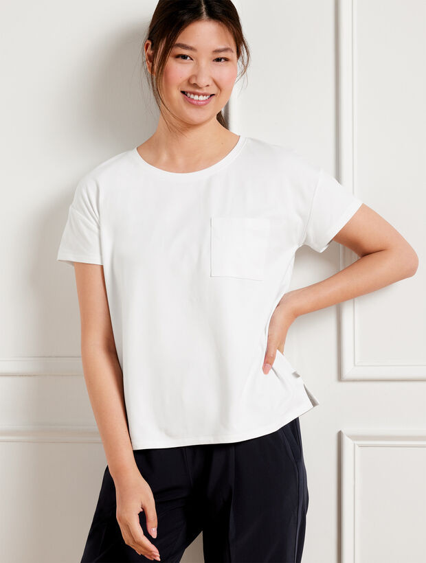 Buttery Soft Easy Knit Patch Pocket Tee | Talbots