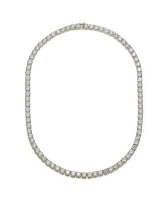 Classic 4mm Clear Round Cubic Zirconia Tennis Necklace - White | Macy's