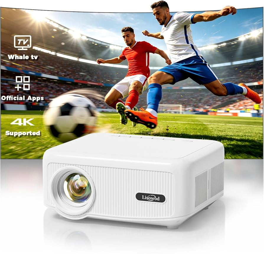 Outdoor Projector [1900 Brightness & 1k+ Official Apps] Movie Projector 4K, Electric Focus & 4P K... | Amazon (US)
