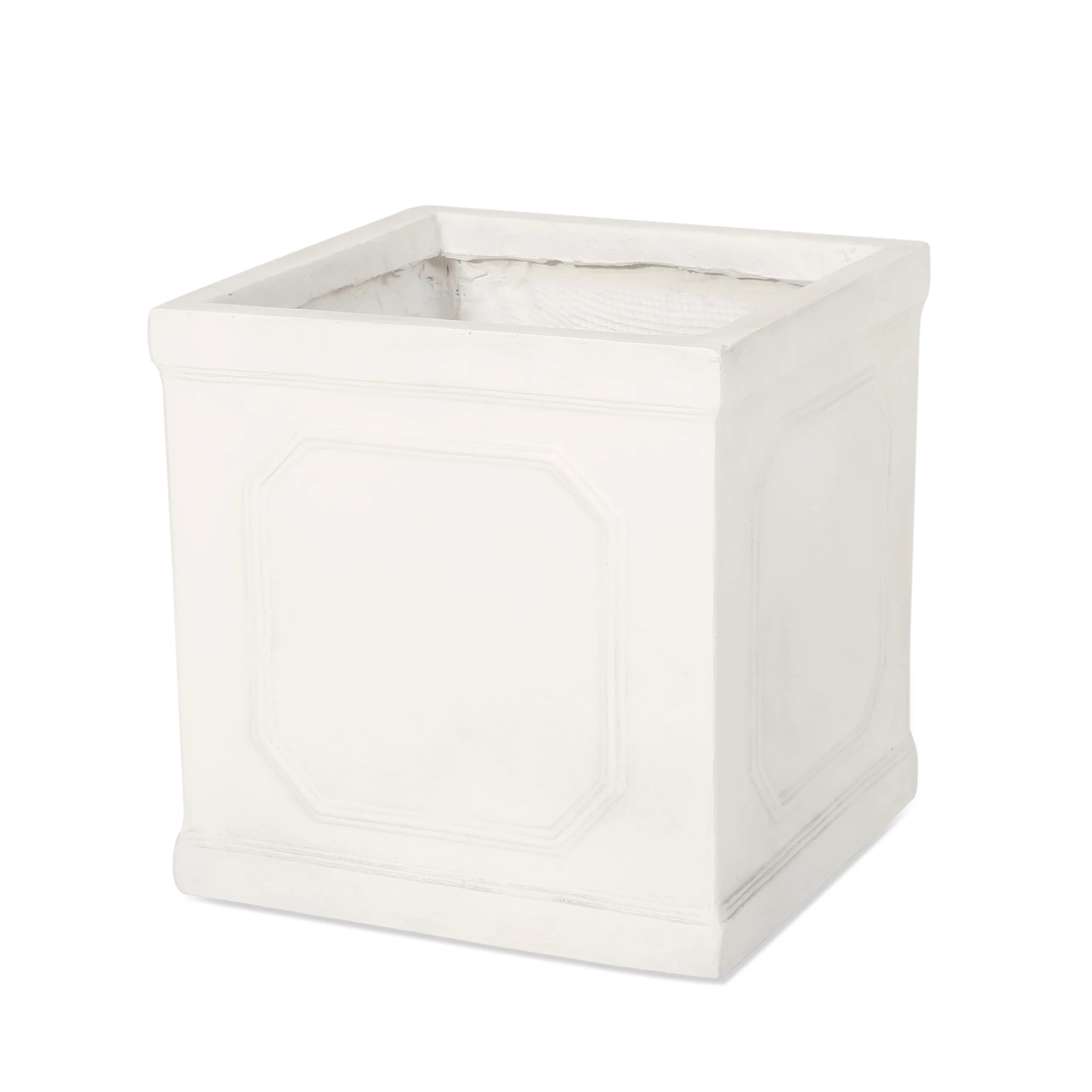 Wilbert Cast Stone Outdoor Medium Planter, Antique White - Walmart.com | Walmart (US)