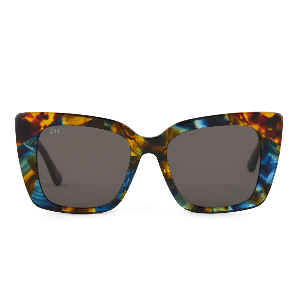 LIZZY - GLACIAL TORTOISE / AMBER TORTOISE + GREY SUNGLASSES | DIFF Eyewear