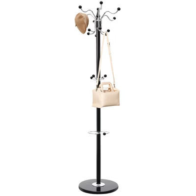 YIYIBYUS Freestanding Hat Coat Rack Metal Tube Frame and Polished Marble Base | Target
