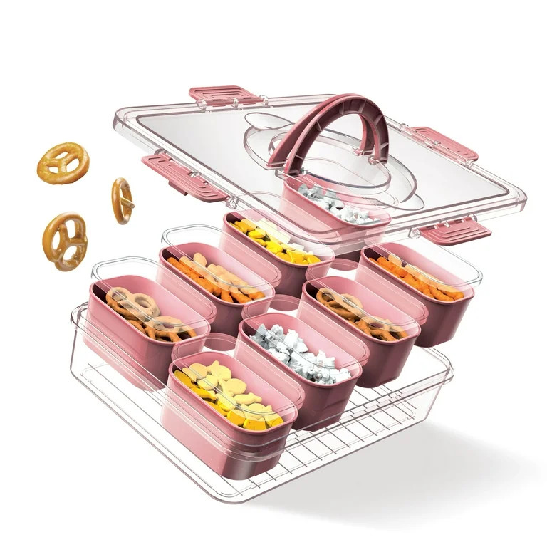 Cook With Color 8-Compartment Snackle Box, Charcuterie and Snack Container, Divided Serving Tray ... | Walmart (US)