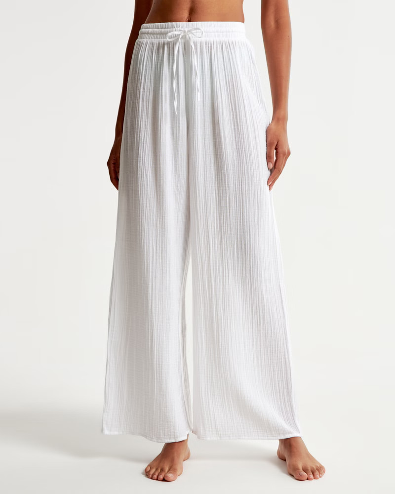 Women's Gauzy Beach Coverup Pant | Women's Swimwear | Abercrombie.com | Abercrombie & Fitch (US)