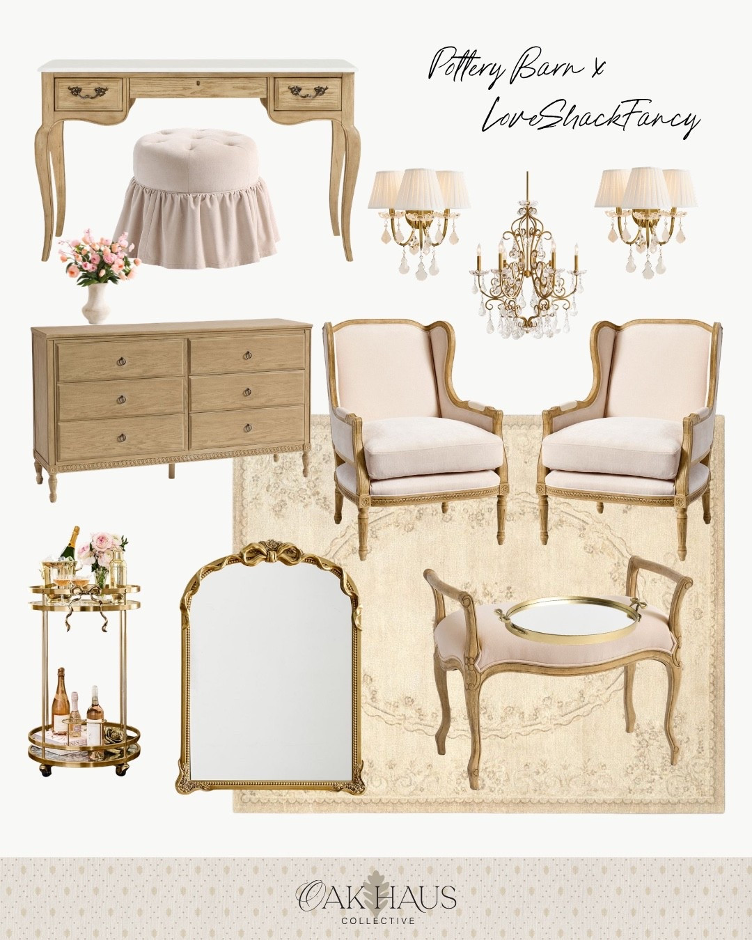Pottery Barn, LoveShackFancy, Home, Vanity, Mirror, Seating, Living Room, Lighting, Chandelier, Dresser, Bar Cart, Rug

#LTKHome #LTKdayinmylife #LTKmomlife