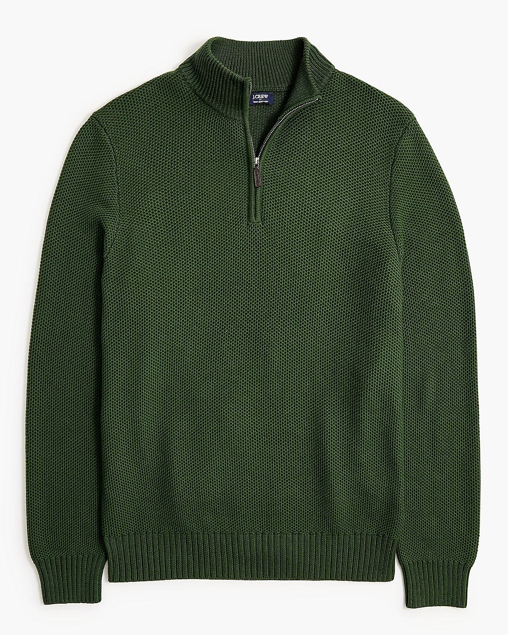Cotton honeycomb knit half-zip | J.Crew Factory