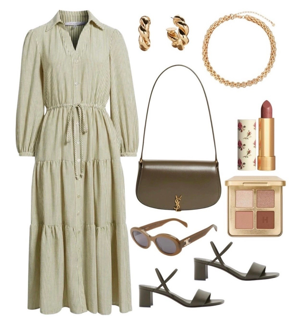 Spring dress
Spring outfit 
Dress
YSL bag
Sandals 

#LTKSeasonal