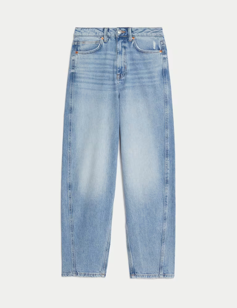 High Waisted Carrot Leg Ankle Grazer Jeans | Marks & Spencer (UK)