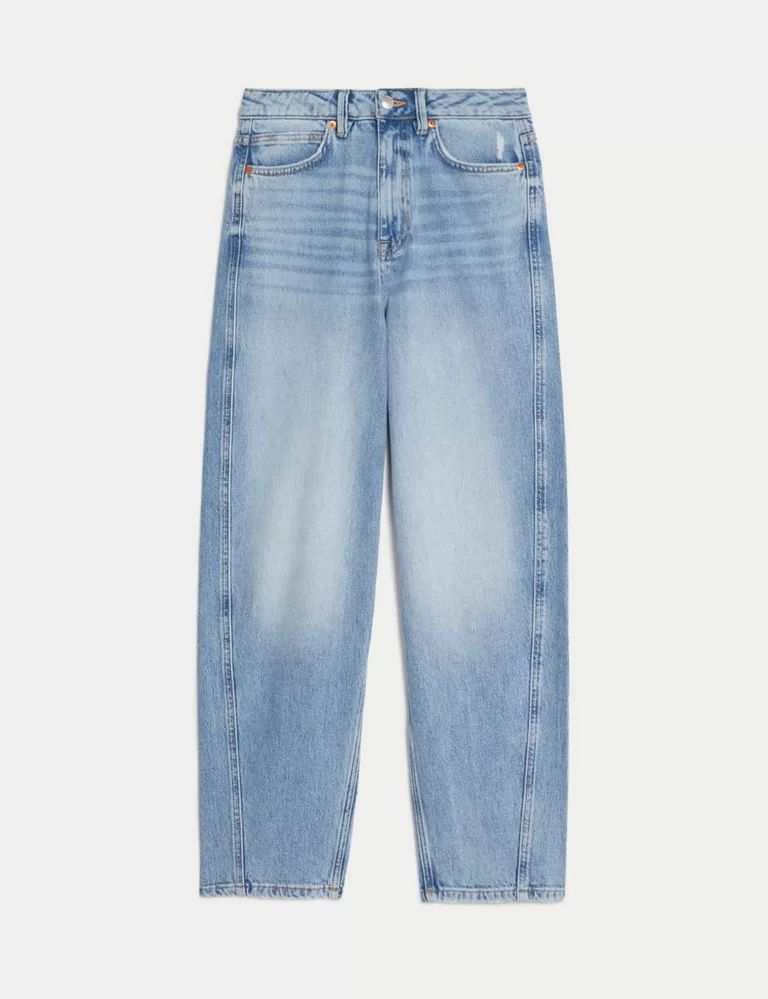 High Waisted Carrot Leg Ankle Grazer Jeans | Marks & Spencer (UK)