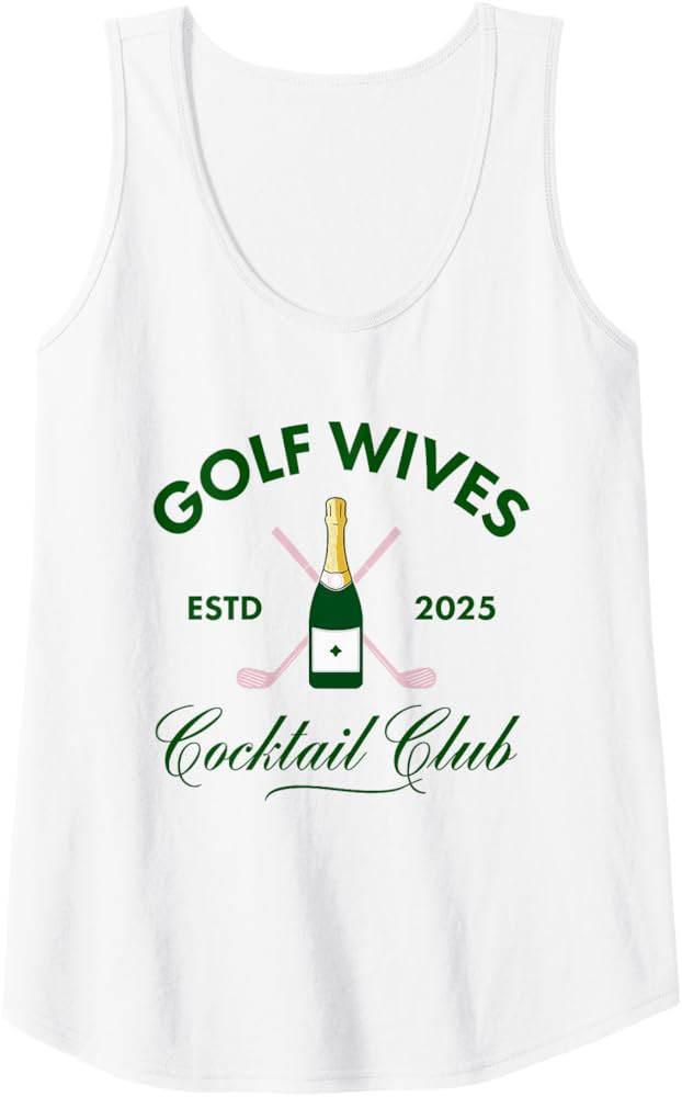 Golf Wives Cocktail Club Funny Golf for Women Tank Top | Amazon (US)