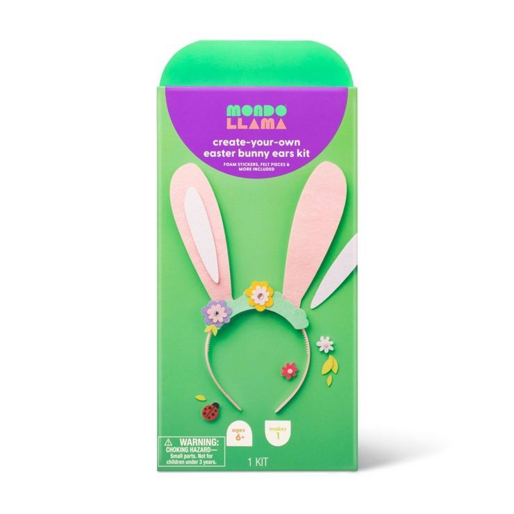 Create-Your-Own Easter Bunny Ears Flowers Kit - Mondo Llama™ | Target