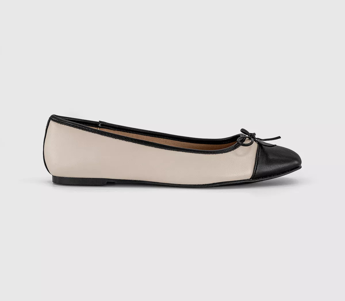 Fan Girl Square Toe Bow Ballet Pumps | Office Shoes (UK)