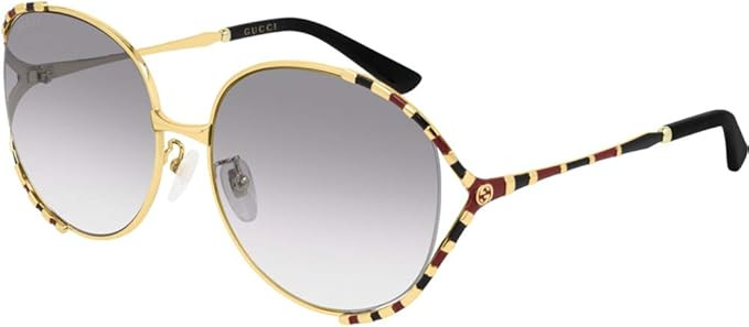 Gucci Grey Gradient Round Ladies Sunglasses GG0595S 002 59 | Amazon (US)