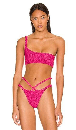 Salome Bikini Top in Fuchsia | Revolve Clothing (Global)