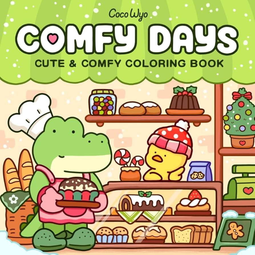 Comfy Days: Coloring Book for Adults and Teens Featuring Super Cute Animal Characters in Cozy Hyg... | Amazon (US)