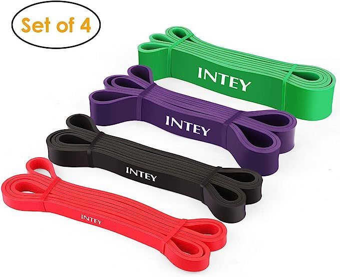 INTEY Pull up Assist Band Exercise Resistance Bands for Workout Body Stretch Powerlifting Set of ... | Amazon (US)