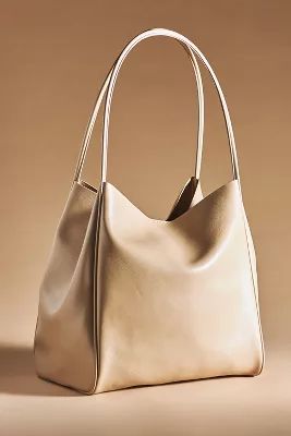 Slouchy Faux Leather Tote | Anthropologie (US)