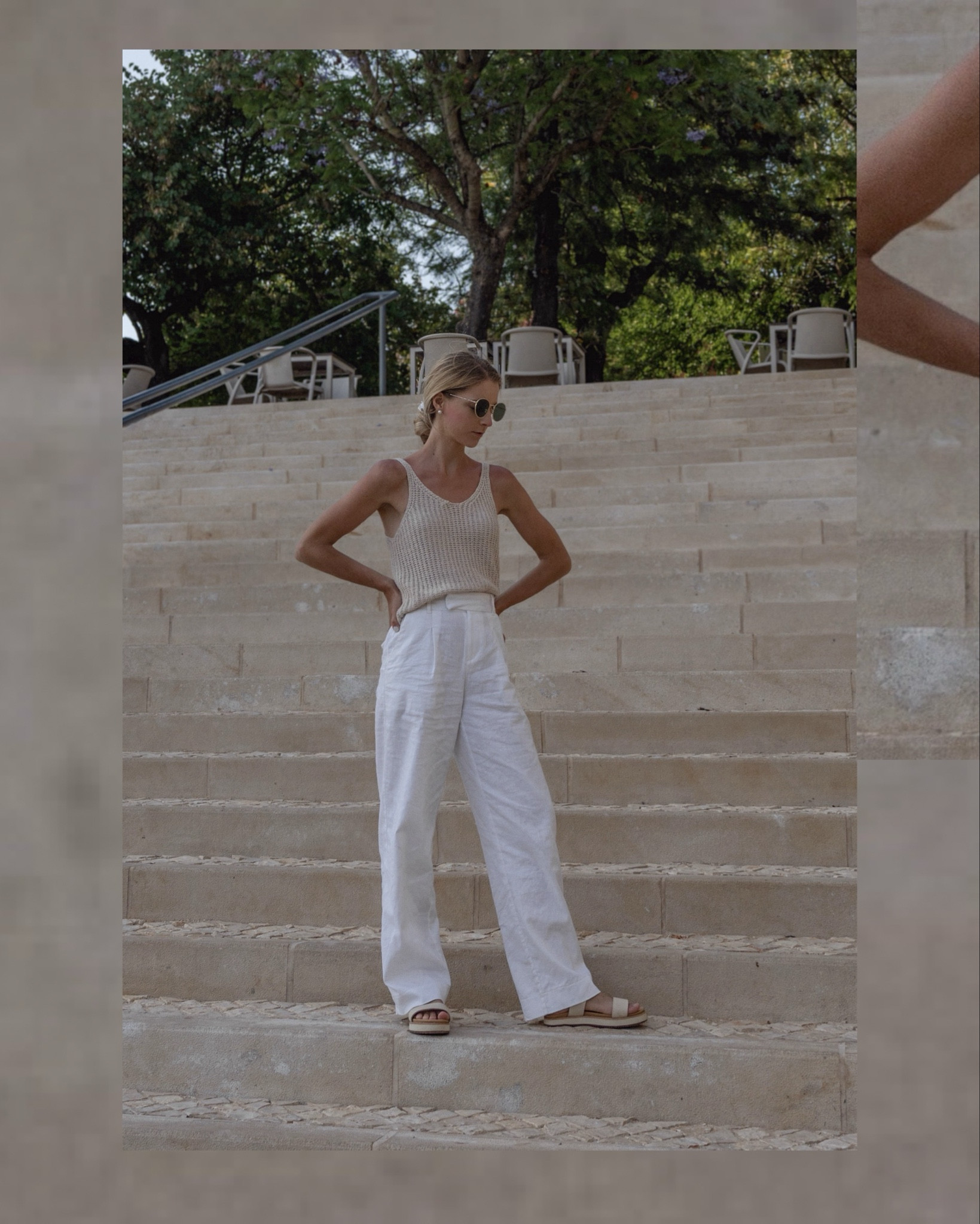 Living in linen - these white linen pants are everything - classic, chic and can be paired with just about any top giving you a polished yet comfortable look.

Perfect for those summer days when you need to still look put together and stay cool all at the same time.

Also, I wore these sandals all over Europe. Super comfortable - You really can't go wrong! Fit tts.

Vacation outfit, travel outfit, resort wear, linen, linen pants, jcrew, Abercrombie, Sloan pants, summer style, summer outfit, chic, classic style, preppy, European style, what to pack for Europe, summer abroad, honeymoon, linen pants, knit tank, trousers, white pants, what to wear in Italy, hot weather outfit, knit top, neutral outfit

#LTKTravel #LTKFindsUnder100 #LTKStyleTip