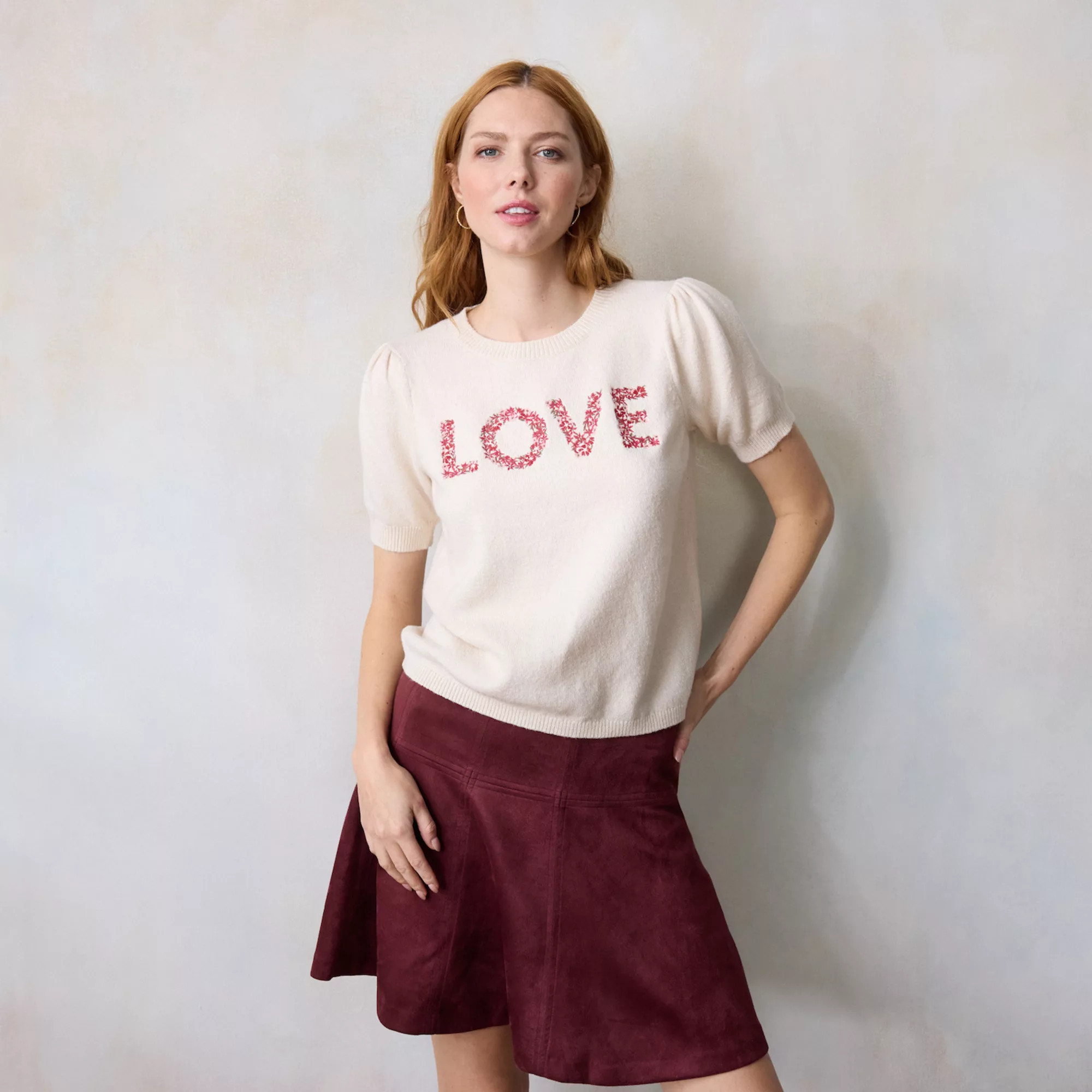 Women's LC Lauren Conrad Short Sleeve Sweater Tee | Kohl's