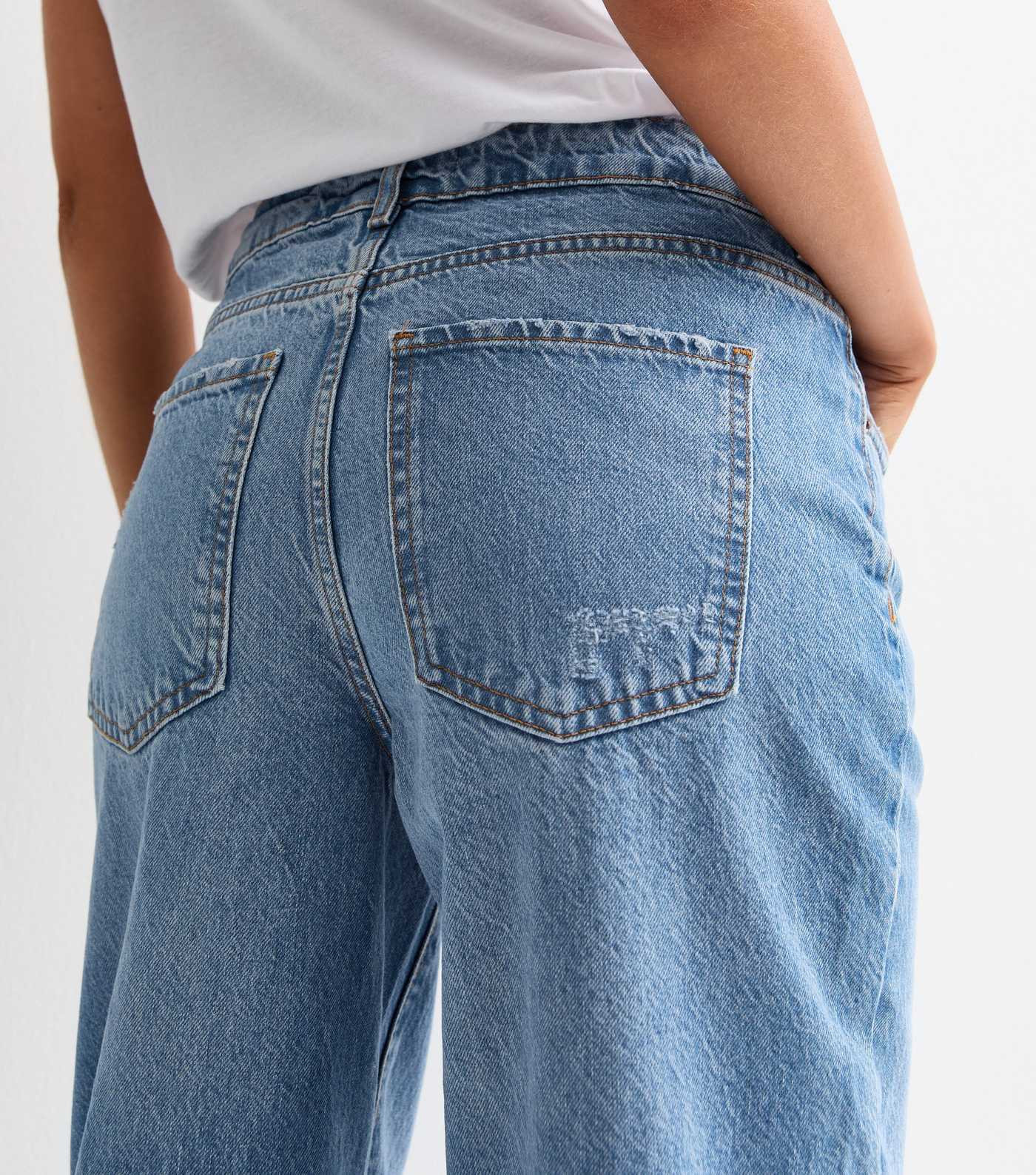 Blue Mid-Rise Slouchy Wide Leg Jeans
						
						Add to Saved Items
						Remove from Saved Item... | New Look (UK)