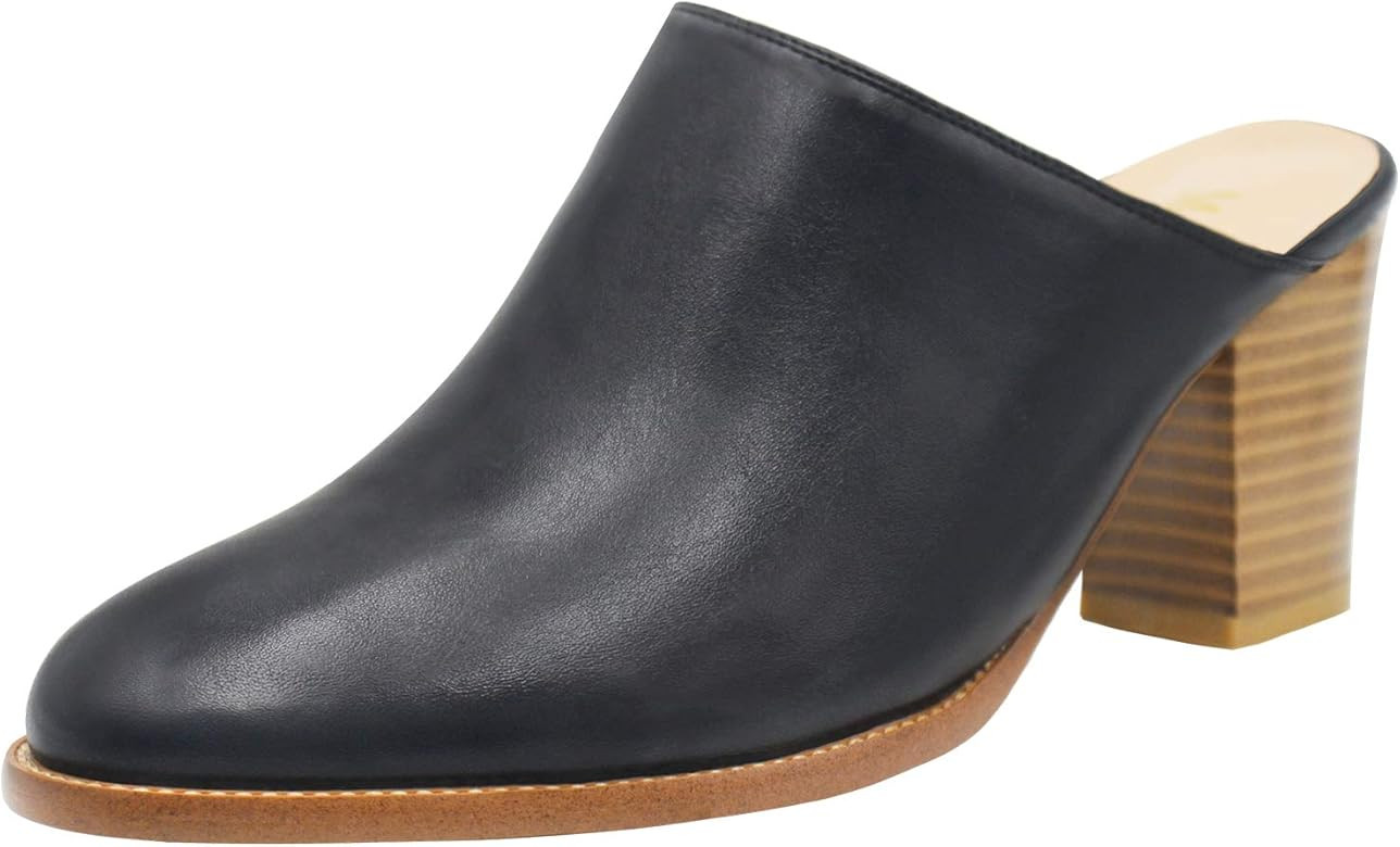 Maypie Womens Chunky Heels Mules and Clogs Closed Toe Bootie Pumps Slides Shoes | Amazon (US)