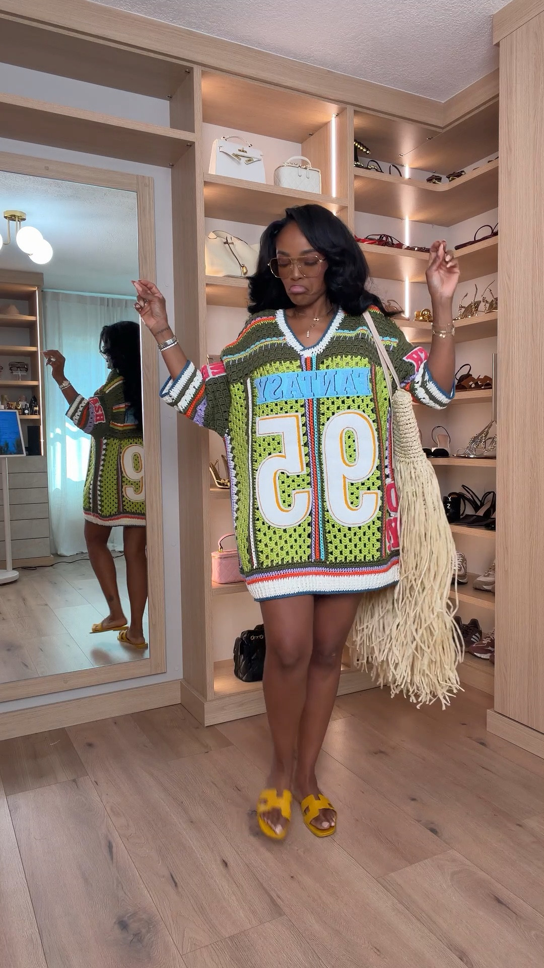 Scroll to shop this statement crochet sweater dress that brings bold color and effortless style to your wardrobe. The oversized knit and sporty graphic detail make it a standout piece that can be styled as a dress, a beach cover-up, or layered with denim shorts to maximize cost per wear.

Perfect for vacation outfits, beach days, resort wear, brunch with friends, and casual summer days.

5'4" | 138 lbs | 34D bust | 27" waist | 40" hips

#LTKootd #LTKvlog